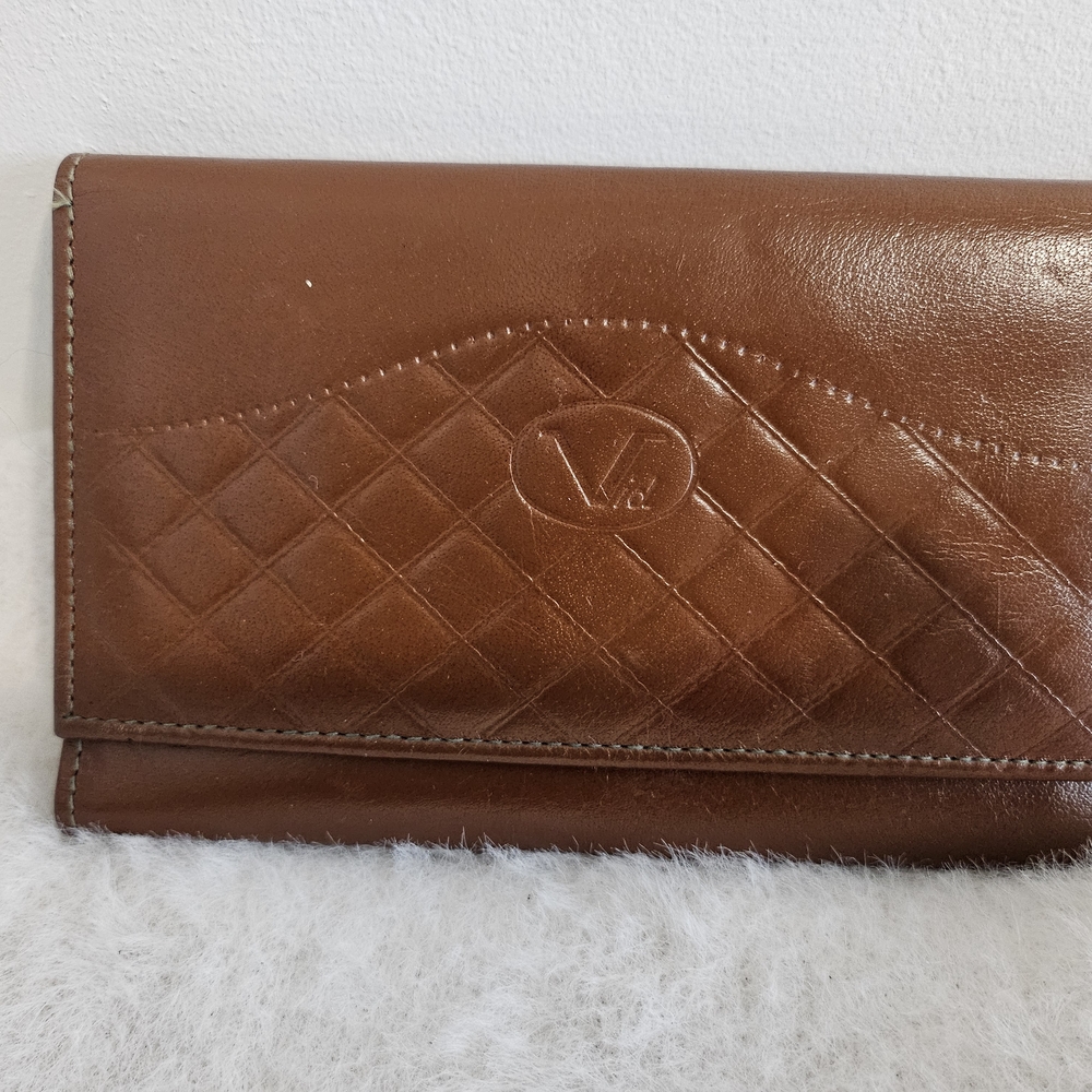 Vera Pelle Brown Quilted Leather Wallet